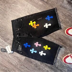 Chrome Hearts Cyrated 💔Denim Shorts Size Waist 30